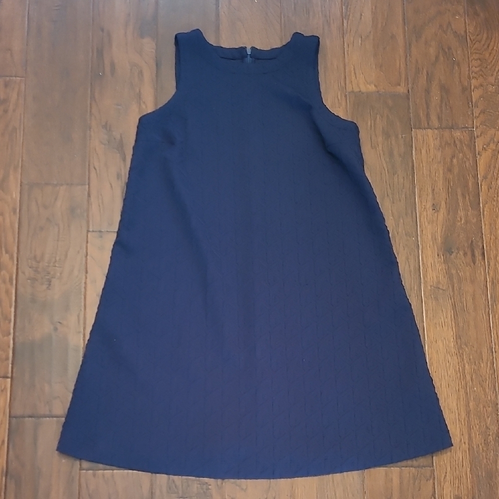 crown and ivy blue dress & women's textured navy sleeveless size Small length:Knee Length